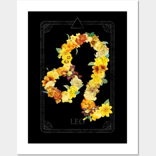 Floral Zodiac Sign: Leo Posters and Art